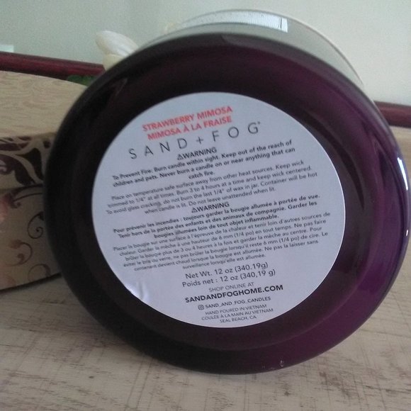 New SAND + FOG Strawberry Mimosa Candle - Picture 5 of 7